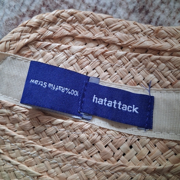 Hat Attack Roll Up Travel Visor Natural 100% Raffia Straw - Picture 4 of 4